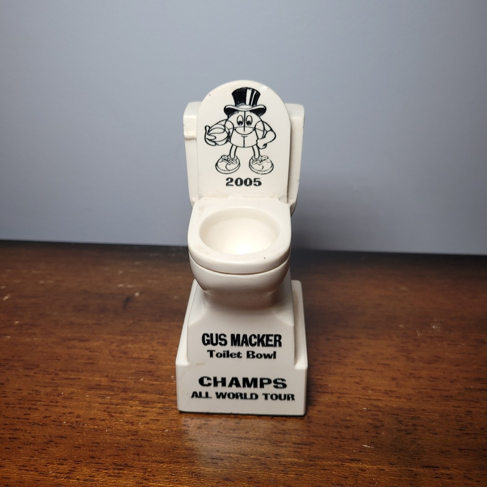 Vintage Gus Macker Toilet Bowl Basketball Statue‎ Award 2005
